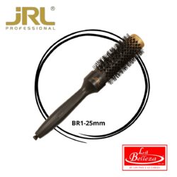 Cepillo para cabello profesional Jrl mixed bristle brush 25mm,negro redondo