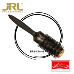 Cepillo para cabello profesional Jrl mixed bristle brush 43mm,negro redondo