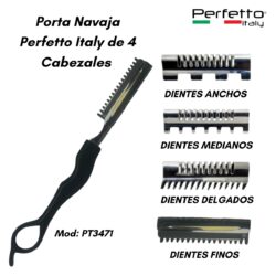 Porta Navaja Perfetto Italy de 4 Cabezales
